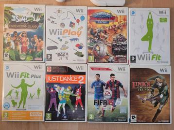 8 wii spellen + complete wii set met Balance board  beschikbaar voor biedingen