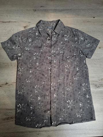 Leuke grijze blouse korte mouw maat 164  beschikbaar voor biedingen