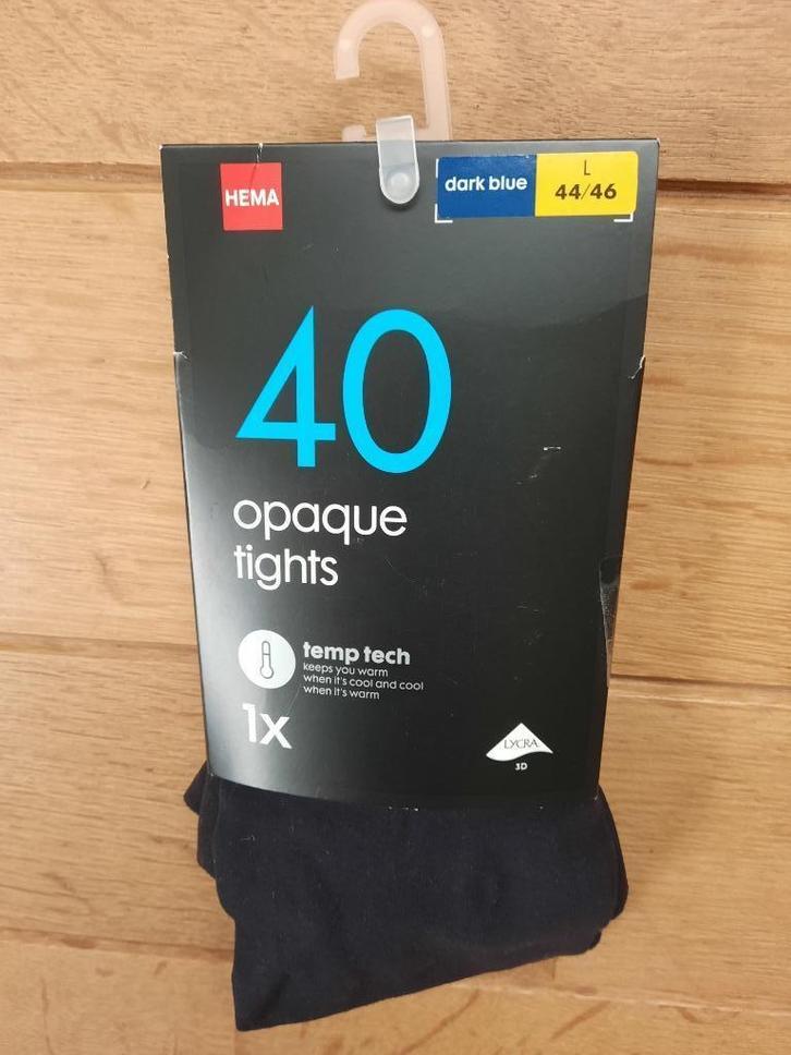 HEMA temp tech panty 40 denier donkerblauw - nieuw -, Kleding | Dames, Leggings, Maillots en Panty's, Nieuw, Panty, Blauw, Ophalen of Verzenden