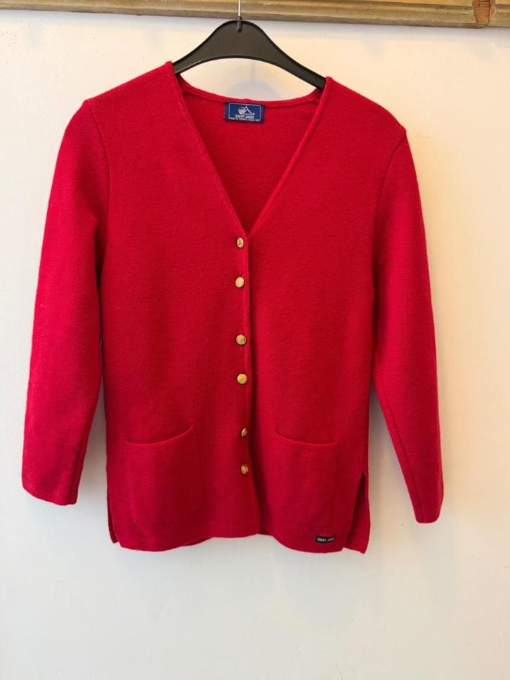 Saint james rood wollen vestje maat 38, Kleding | Dames, Truien en Vesten, Zo goed als nieuw, Maat 38/40 (M), Rood, Ophalen of Verzenden