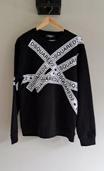 Designer sweater Dsquared2 maat XXL zwart ' Logo - Tape ', Dsquared2, Zwart, Overige maten, Ophalen of Verzenden
