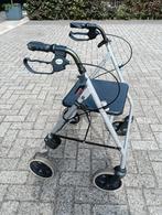 Gebruikte nette inklapbare rollator, grijs met dienblad., Diversen, Rollators, Ophalen, Zo goed als nieuw