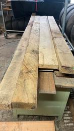 Partij hardhouten delen en eiken balken., Eiken, Ophalen of Verzenden, 50 mm of meer, Balk