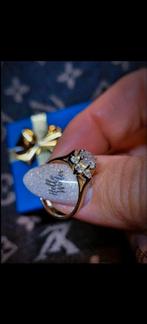 Gouden ring met echt Diamond 1 ct, Sieraden, Tassen en Uiterlijk, Ringen, 18 tot 19, Ophalen of Verzenden, Zo goed als nieuw, Met edelsteen