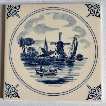 Wandtegel Koninklijke “Blauw Delft” Goedewoagen Holland beschikbaar voor biedingen