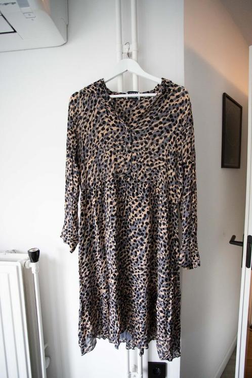 Midi jurk met panterprint Catwalk Junkie maat XL, Kleding | Dames, Jurken, Gedragen, Maat 46/48 (XL) of groter, Overige kleuren