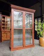 Antieke eikenhouten winkelvitrine | Vitrinekast |  #2496, Antiek en Kunst, Ophalen of Verzenden