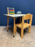 Vintage schooltafeltje met stoeltje, Ophalen, Gebruikt, Tafel(s) en Stoel(en)