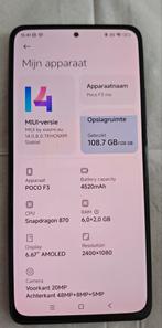 Xiaomi Poco F3 6+2/128 gb zwart incl lader en case, Ophalen of Verzenden, Zo goed als nieuw