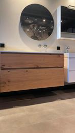 Wastafelmeubel 120cm hout, dubbele lade incl. Wastafelblad, Huis en Inrichting, Ophalen, Gebruikt, 100 tot 150 cm, Overige typen