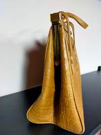 prachtige vintage leren handtas, Ophalen of Verzenden, Gebruikt, Bruin, Handtas