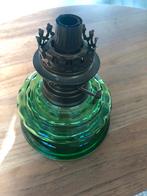 Groene olielamp met messing details, Ophalen