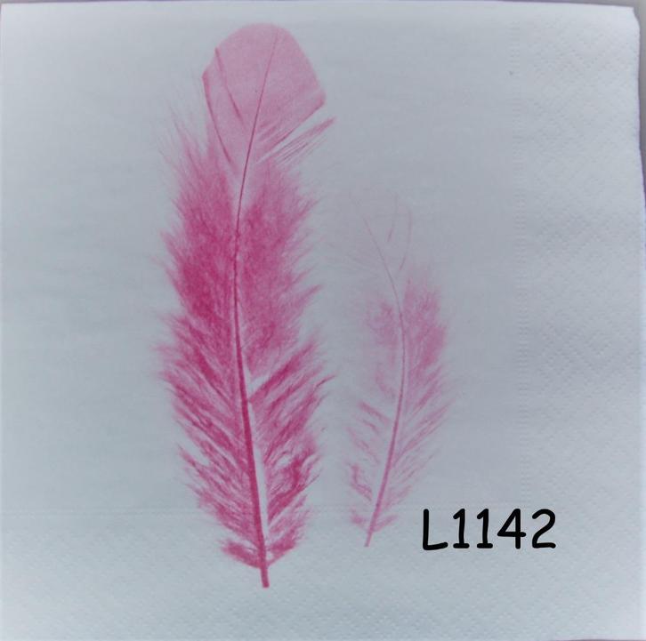 Servetten decoupage/bullet journal – veren L1142, Hobby en Vrije tijd, Knutselen, Nieuw, Materiaal, Verzenden