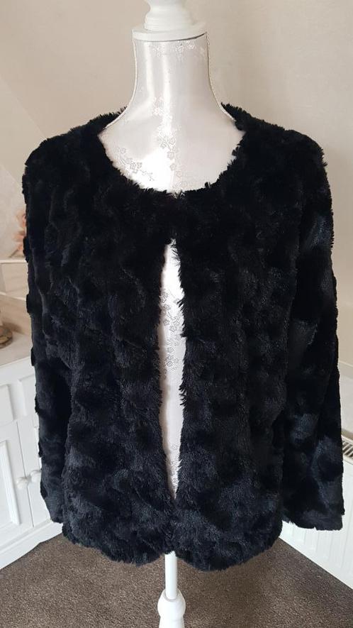 Imitatiebont jasje/vestje zwart maat XL, Kleding | Dames, Truien en Vesten, Zo goed als nieuw, Maat 46/48 (XL) of groter, Zwart