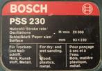 Bosch PSS 230, Doe-het-zelf en Verbouw, Gereedschap | Schuurmachines, Vlakschuurmachine, Gebruikt, Ophalen of Verzenden, Minder dan 600 watt