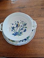 4 Villeroy & Boch Phoenix Blau Soepkommen met Schotel, Huis en Inrichting, Keuken | Servies, Ophalen of Verzenden, Zo goed als nieuw
