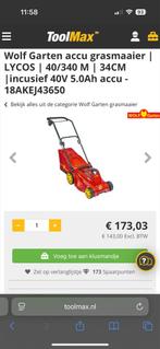 Wolf Garten Accu Grasmaaier LYCOS 40/340 M, Tuin en Terras, Grasmaaiers, Ophalen, Cirkelmaaier, Accu-grasmaaier, Nieuw
