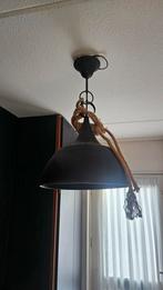 Industrieel hanglamp met touw, Ophalen, Gebruikt, Vintage, Minder dan 50 cm