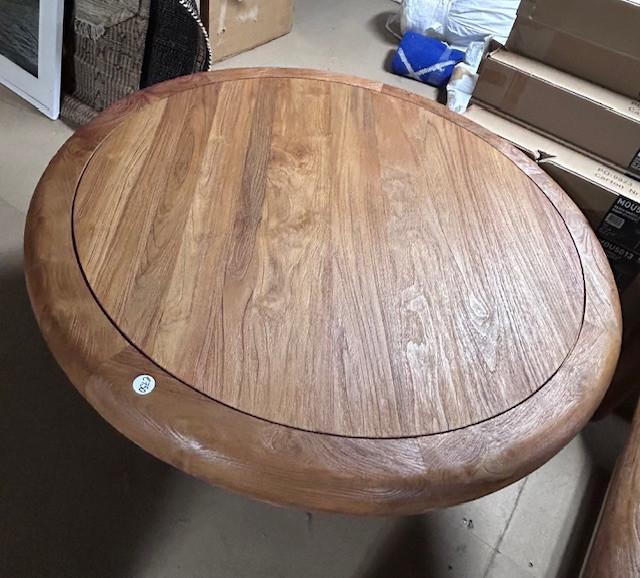 HKliving dining table teak, rond 135cm, Ophalen, Nieuw, Vijf personen of meer, Modern