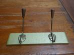 Art deco kapstokje met 2 haken, Ophalen of Verzenden