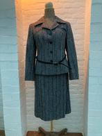 Vintage Mantelpak Maat S, Kostuum of Pak, Ophalen of Verzenden, Maat 36 (S), Grijs