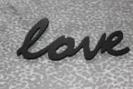 Zwarte houten letters LOVE, Huis en Inrichting, Ophalen of Verzenden, Gebruikt