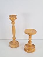 Vintage brutalist zuil & vloer kandelaar hout 1970 pedestal, Huis en Inrichting, Woonaccessoires | Zuilen en Pilaren, N, Ophalen of Verzenden