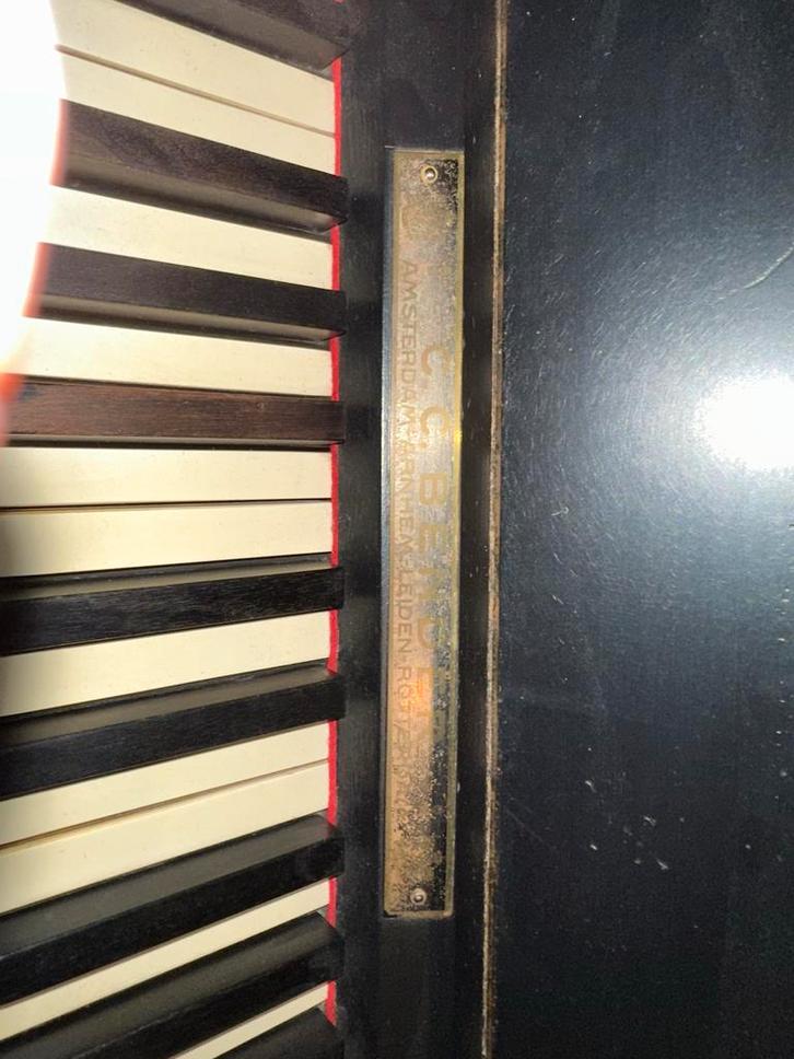 Piano met kruk - Klassiek instrument, Muziek en Instrumenten, Piano's, Gebruikt, Piano, Zwart, Ophalen