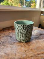 Turquoise Micu Bloempot met Pootjes, Tuin en Terras, Bloempotten, Gebruikt, Rond, Binnen, Ophalen of Verzenden