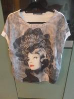 Studio E.B. mooi shirt met print en strass. Maat L, Studio E.B., Maat 42/44 (L), Ophalen of Verzenden, Zo goed als nieuw