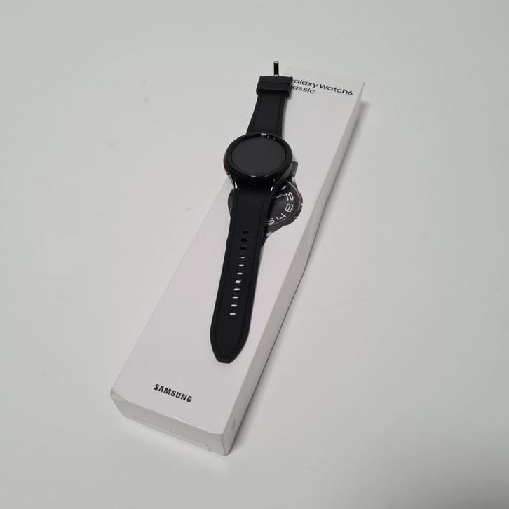 Samsung Galaxy Watch 6 Classic 43mm, Sieraden, Tassen en Uiterlijk, Sporthorloges, Gebruikt, Android, Zwart, GPS, Hartslag, Waterdicht