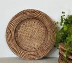 Birma riet dienblad boho, Huis en Inrichting, Woonaccessoires | Dienbladen, Rond, Ophalen of Verzenden, Zo goed als nieuw