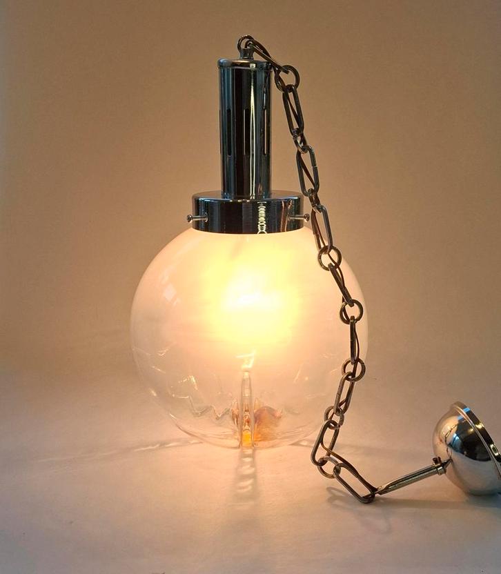 Grote Mazzega Murano Hanglamp, Huis en Inrichting, Lampen | Hanglampen, Zo goed als nieuw, Minder dan 50 cm, Glas, Ophalen of Verzenden