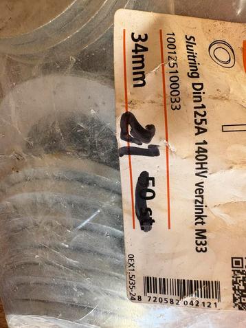 Sluitring  M33 din125 140hv beschikbaar voor biedingen
