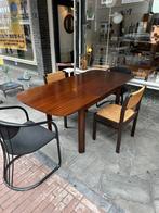 Vintage design houten tuimel tafel, uitschuif eettafel, Ophalen, Gebruikt, -, -