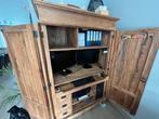 Teak Computer Meubel / Opbergkast, Huis en Inrichting, Kasten | Computermeubels, Ophalen, Gebruikt, 70 tot 120 cm, Teakhout