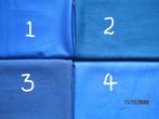 blauw - vier blauwe lappen stof - cashmere, Hobby en Vrije tijd, 200 cm of meer, Nieuw, Overige materialen, Blauw