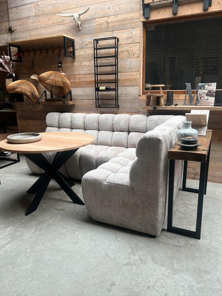 Hoekbank met vakken perfect zitcomfort, Huis en Inrichting, Stoelen, Zo goed als nieuw, Eén, Stof, Ophalen