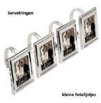 Servetringen fotolijstje, ring of bestek nieuw!, Huis en Inrichting, Keuken | Bestek, Verzenden, Nieuw, Rvs of Chroom