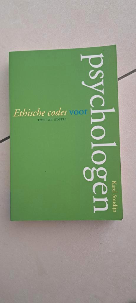 Karel Soudijn - Ethische codes voor psychologen, Boeken, Psychologie, Zo goed als nieuw, Ophalen of Verzenden