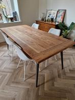 Eettafel 'Zuiver' 200x90, Ophalen, Gebruikt, Teakhout, 50 tot 100 cm