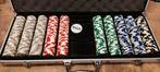 Pokerset / pokerkoffer met dobbelsteen en waarde opdruk, Ophalen of Verzenden, Gebruikt