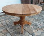 Massief teakhouten bolpoot tafel 120, Huis en Inrichting, Tafels | Eettafels, Ophalen of Verzenden, Zo goed als nieuw, 100 tot 150 cm