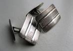 Art deco zilver 835 manchetknopen, geometrisch design  '40, Ophalen of Verzenden, Zilver