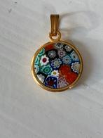 Hanger murano glas millefiori ketting hanger goud verguld, Ophalen of Verzenden, Zo goed als nieuw, Goud, Overige materialen