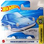 Hot Wheels Porsche 911 Carrera Clip, sleutelhanger Blauw/wit, Ophalen, Nieuw, Auto