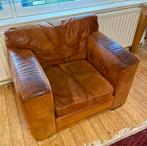 fauteuil, Huis en Inrichting, Fauteuils, Ophalen, Gebruikt, 75 tot 100 cm, Leer