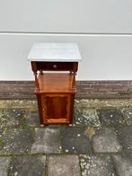 Antiek nacht kastje met marmeren blad, Ophalen, Gebruikt