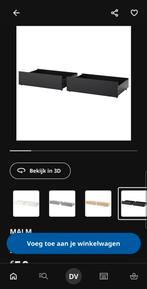 Nieuwe Malm bedlades - Nog in doos!, Huis en Inrichting, Ophalen, 100 cm, Zwart, Nieuw