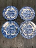 4 Borden Royal Tudor Ware - 17e Eeuwse Tafereel, Ophalen of Verzenden